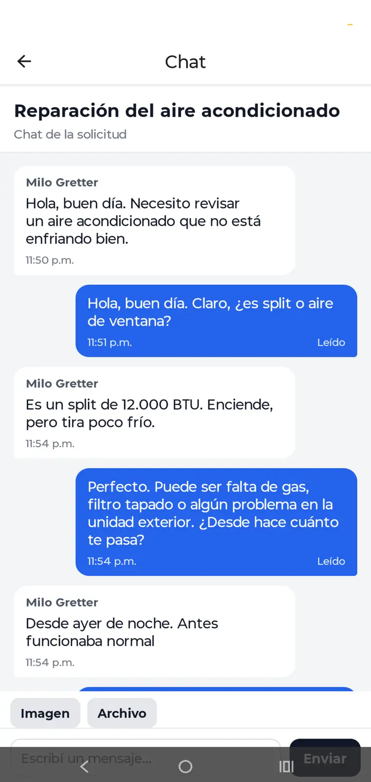 Marketplace — Chat