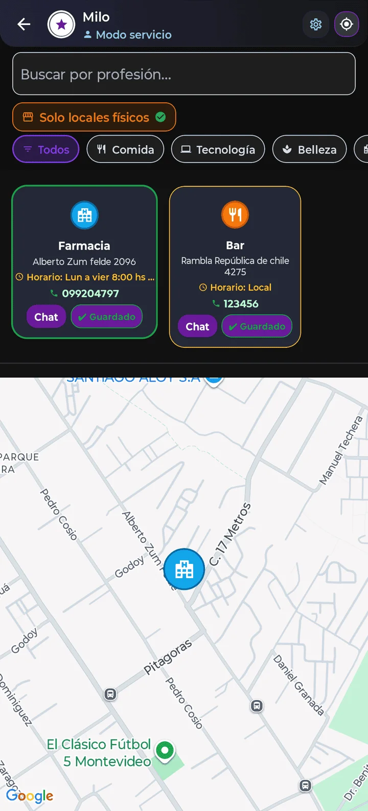 RadarSocial — App / vista principal