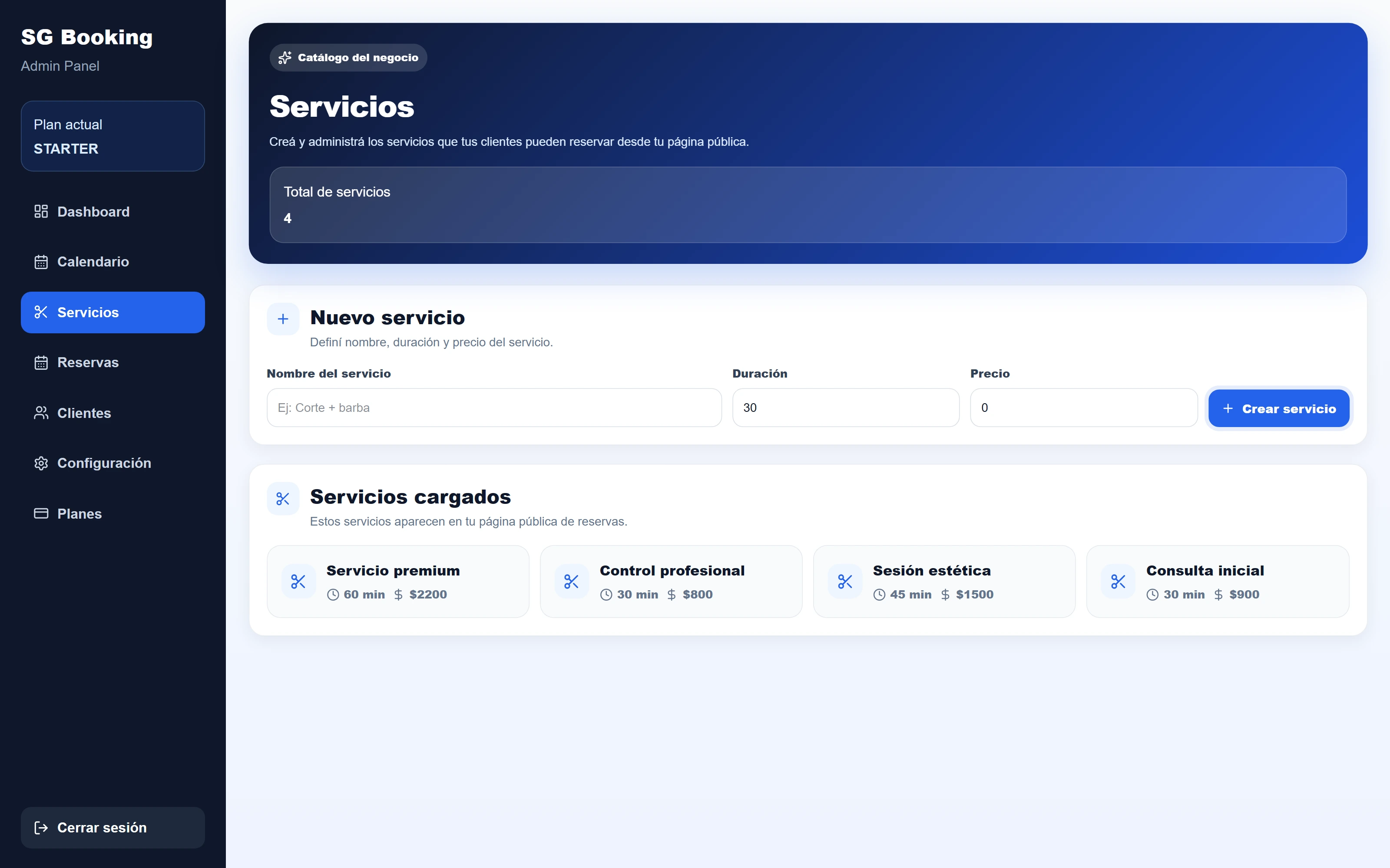 SG Booking Pro — Services