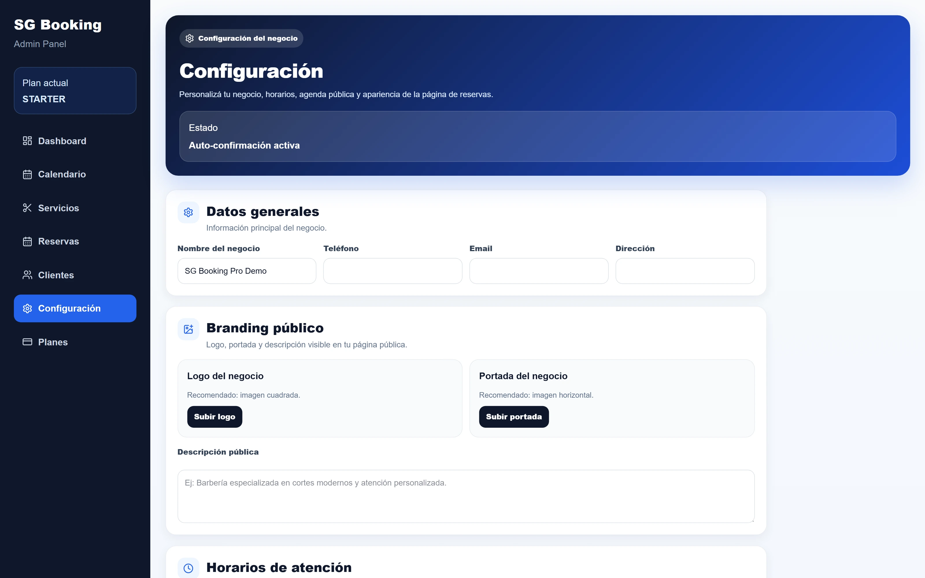 SG Booking Pro — Settings