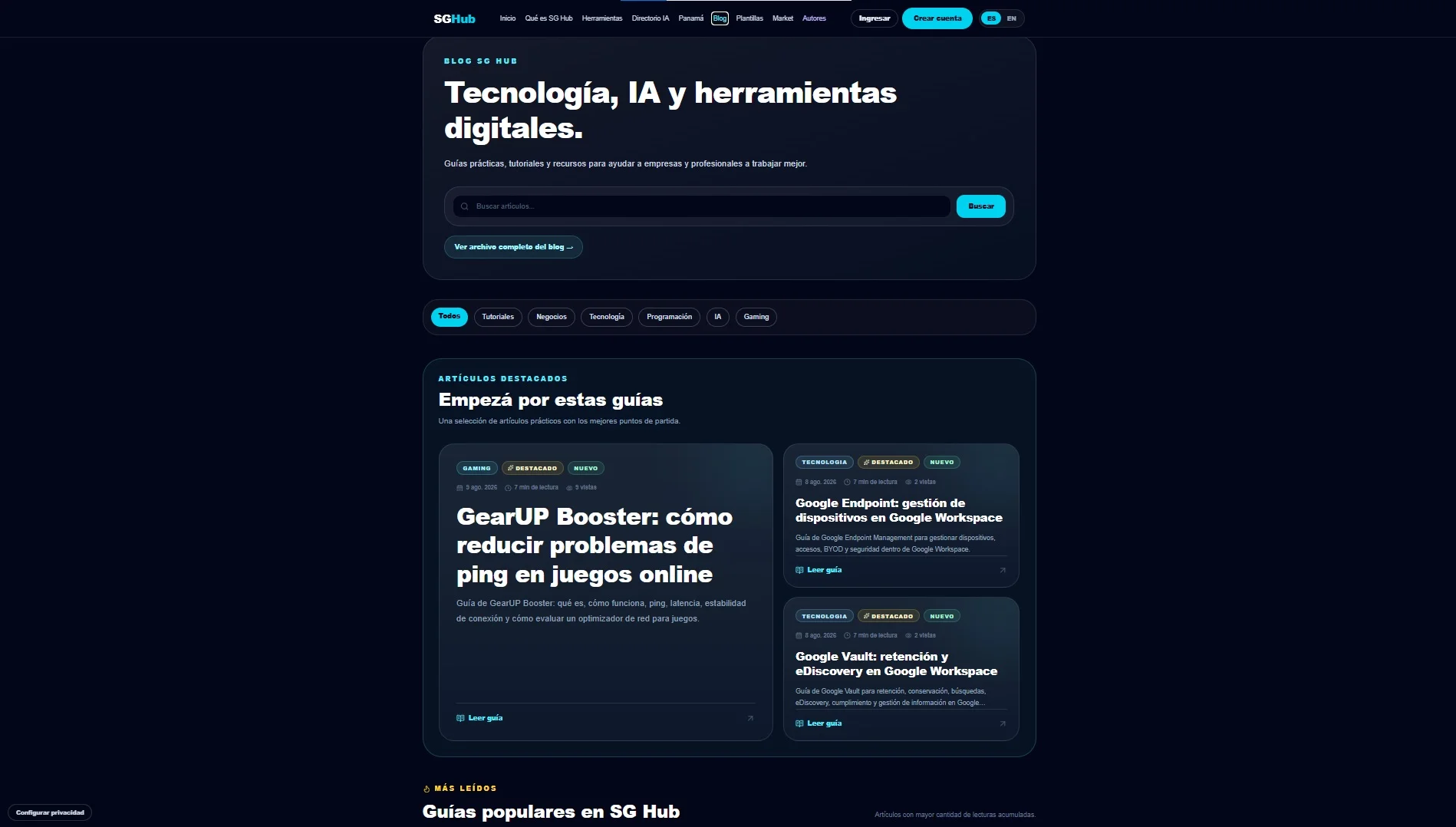 SG Hub — Blog