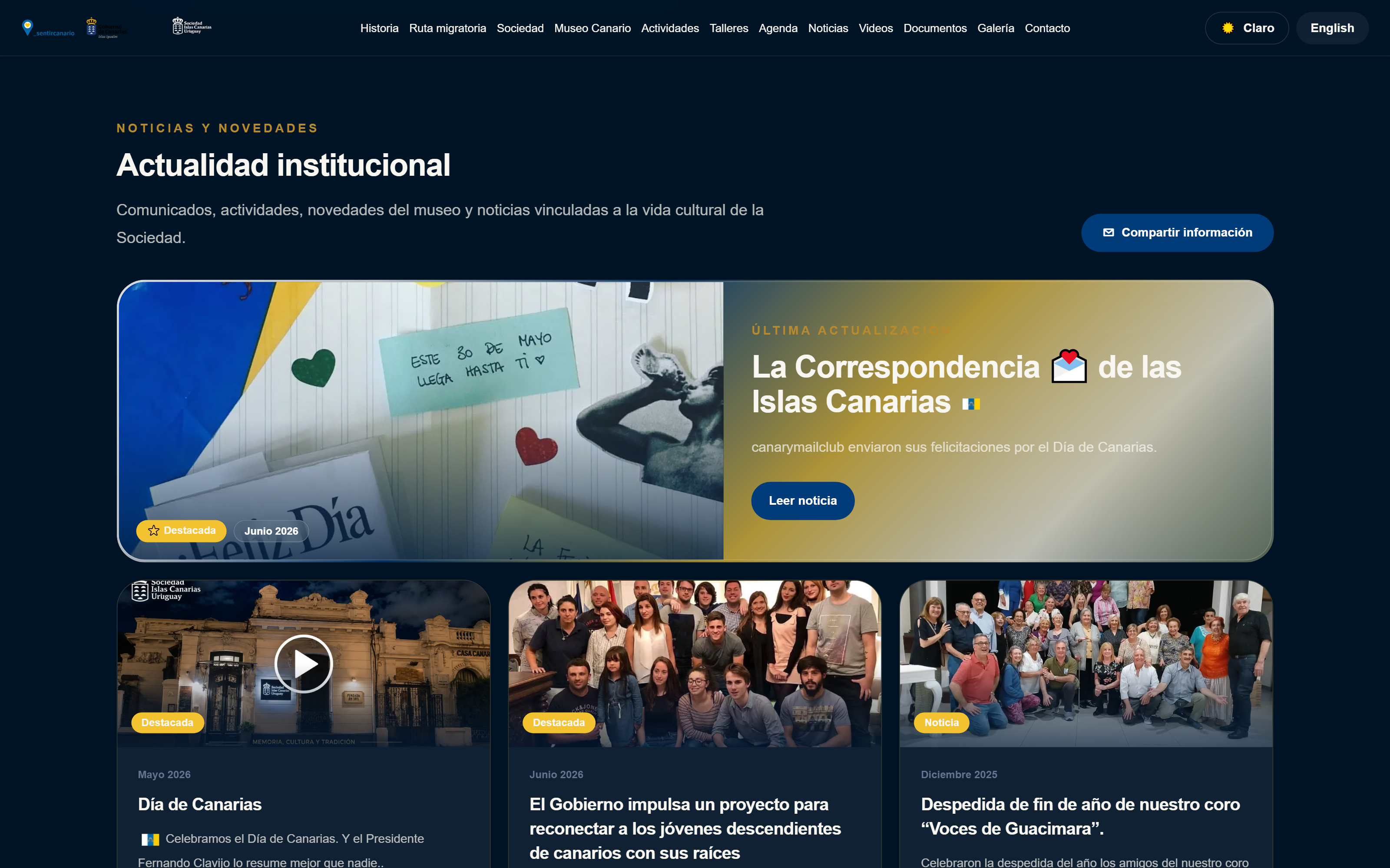 Sociedad Islas Canarias Uruguay — News