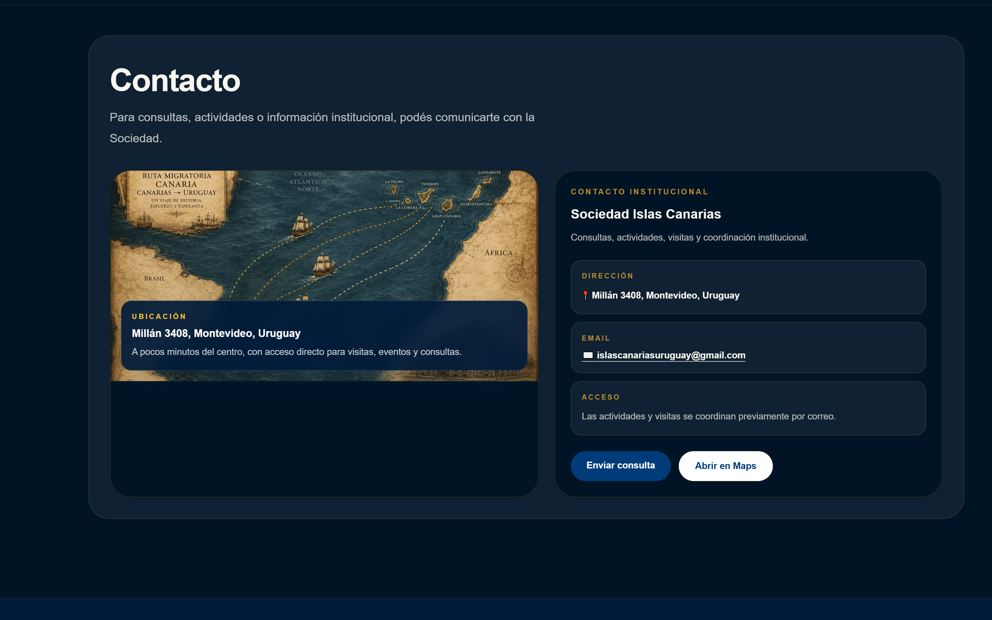 Sociedad Islas Canarias Uruguay — Contact